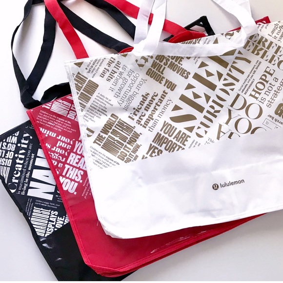lululemon athletica Handbags - New Lululemon | Bundle of 3 Reusable Outerwear Shopping Tote Bags